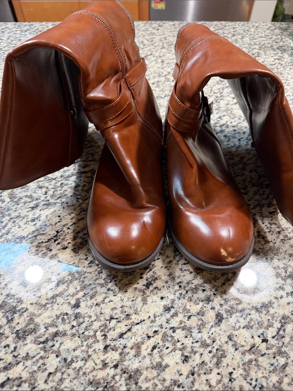 American Eagle By Payless Brown Below Knee Heeled Boots Size 12w